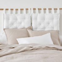 Подушка Для изголовья кровати 100 хлопок Scenario 50 x 70 см белый LA REDOUTE INTERIEURS  фото, kupilegko.ru